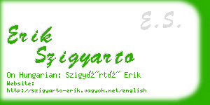 erik szigyarto business card